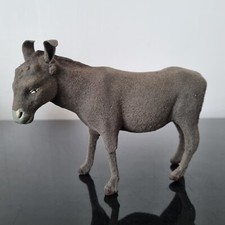 Santon Devineau Ane Ancien Ht 11 cm Bois Floqué Donkey