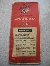 guide Michelin châteaux de la Loire 1938 automobilia french map strassen castles