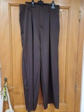 Pantalon large marron taille