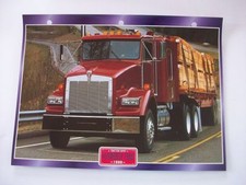 CARTE FICHE CAMION TRACTEUR CAPOT KENWORTH T 800 1996