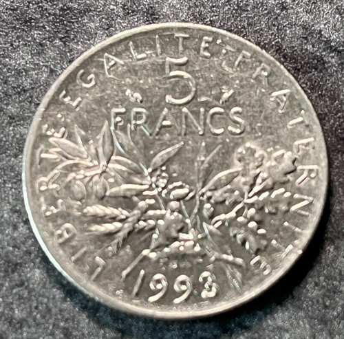 Pièce francs semeuse 1993 - 5,