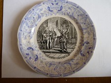 LOT de 4 assièttes parlantes Sarreguemines JEANNE D'ARC