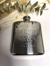 Flasque STAINLESS STEEL argenté - DOWN THE MATCH MY FRIEND