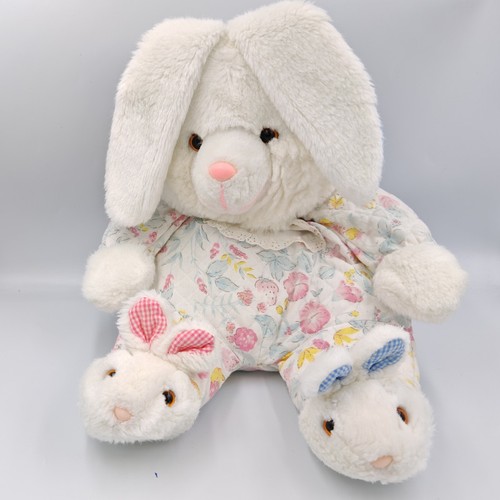 Ancienne peluche lapin - , blanc