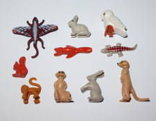Playmobil Lot 10 Animaux Chouette Lézard Lémurien Écureuil Lapin Singe