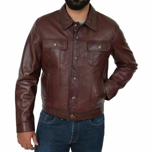 Veste cuir véritable - cuir,