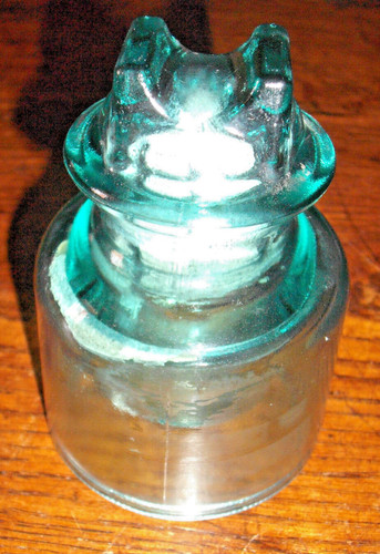 Ancien isolateur verre - isolateur, en