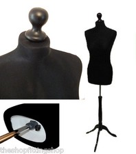 Taille 18 NOIR Mannequin De Couture Pour Femmes TAILLEUR Buste Artisanat Couture