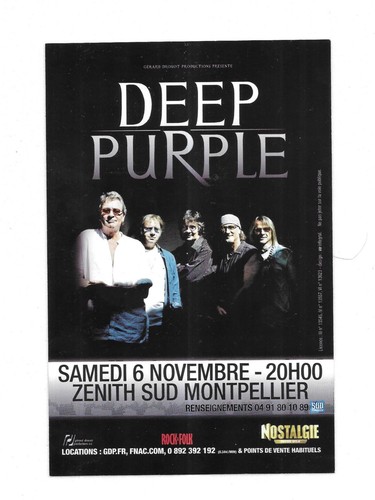 Flyer deep purple concert - -,