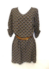Etat NEUF, Robe LA FEE MARABOUTEE, gris camel, T 36