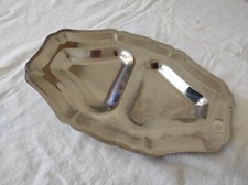 Plat de service à compartiments en acier inoxydable 29 x 18 cm