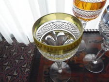 2 verres roemer modèle Trianon en cristal de Saint Louis  