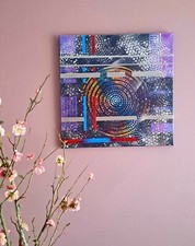 Tableau abstrait acrylique