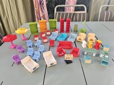 LEGO Duplo vintage lot vrac Meuble Canapé Fauteuil Télé Cuisine Salle De Bain...