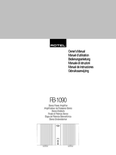 Rotel 1090 amplifier - rb-1090,