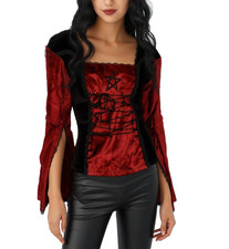 Blouse En Velours Gothique