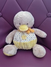 DOUDOU PELUCHE MOTS D'ENFANTS POUSSIN CANARD boule jaune étoile 22cm - TTBE