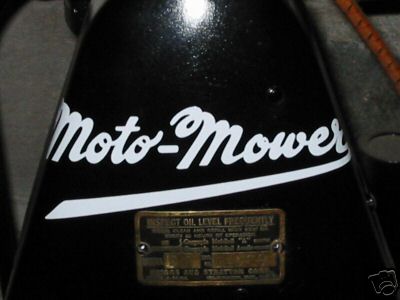 Moto mower decal briggs - moto-mower,