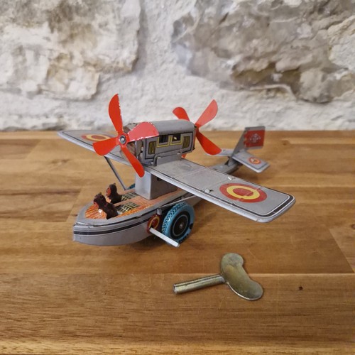 Avion helice jouet tole - en,