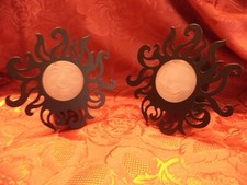 partylite 2  appliques mural porte bougie soleil tbe