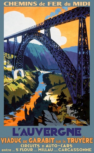 Affiche chemin fer midi - chemin,