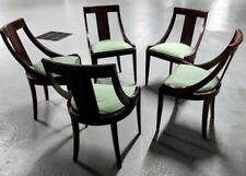 5 chaises gondoles style empire en acajou
