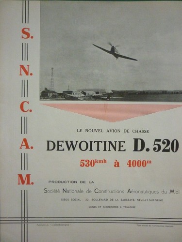 1939 pub sncam - sncam, dewoitine