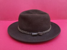 Chapeau Stetson Vitafelt Marron taille L  état neuf  100%  laine / wool