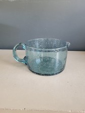 Grand pichet 2L en verre bullé bleu