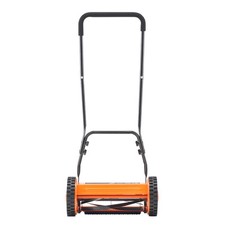 Tondeuse à Gazon Manuelle 400 mm avec 5 Lames en Acier Bac de Ramassage