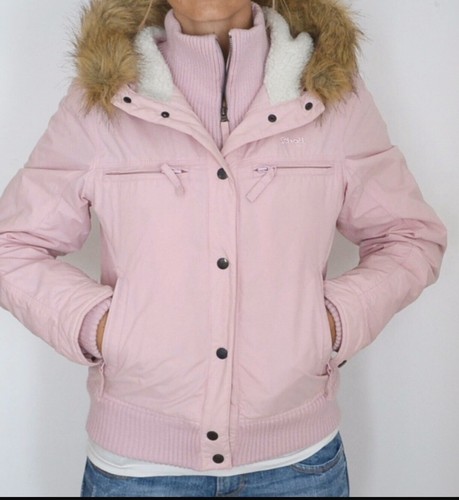 Blouson capuche rose schott - rose,