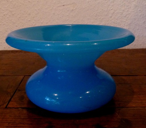 Rare crachoir opaline - opaline, bleue