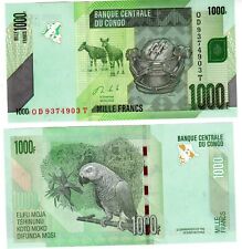Congo Afrique Billet 1000 Francs 2020 P101  PERROQUET NEUF UNC