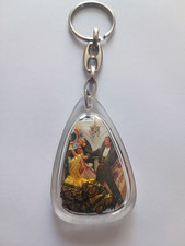 Porte clé Inclusion Danseurs Flamenco Robe Brodée COSTA DEL SOL Keychain Vintage