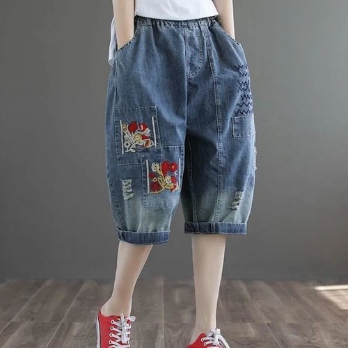 Femme rétro brodé jeans - femme,