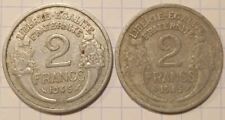 Lot 2 Pièces 2 Francs Morlon Alu 1945 B et C