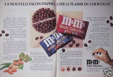 PUBLICITÉ 1990 M&M TREETS SELECTION FAÇON D'APPRECIER LE CHOCOLAT - ADVERTISING