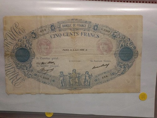 Lot billets france anciens - 17,