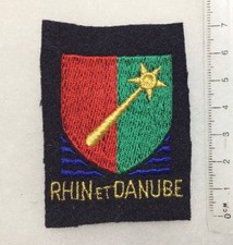 FRANCE LIBÉRATION 1944/1945 - INSIGNE TISSU brodé 1° ARMÉE RHIN ET DANUBE (5)