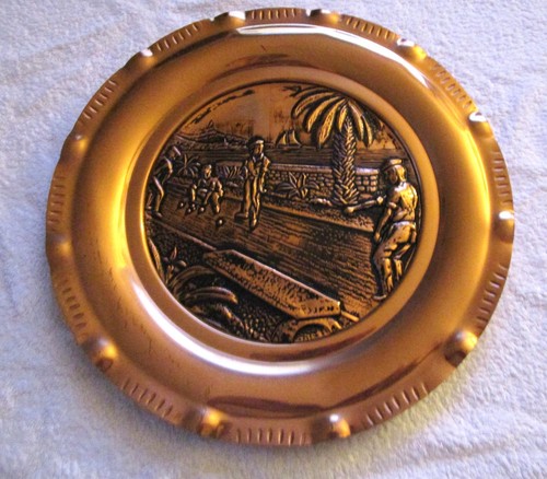 Assiette décorative cuivre - décorative, en