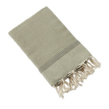 Fouta avec franges 100x200 cm Coton tissé teint ULYSSE Nénuphar