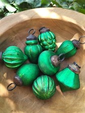 Boule de sapin de Noël lot de 16 Trezza verte boule de Noël boule en verre sa...