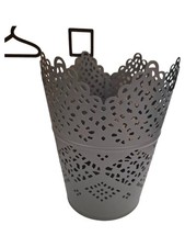 IKEA Skurar Bougeoir Gris Métal Ajouré Charmant 11cm