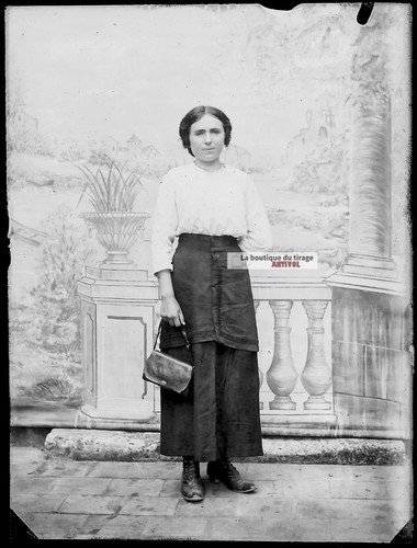 Plaque verre photo - , ancienne