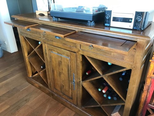 Meuble bar bois massif - meuble,