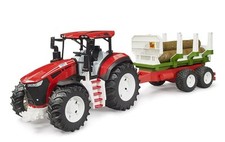 BRUDER - Tracteur avec remorque forestiere de couleur rouge - ROADMAX - 1/16 ...