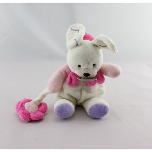 Mini doudou lapin blanc rose - doudou,