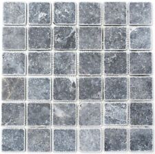 Mosaïque carreau marbre Pierre Naturel noir Nero antique 36-0404_f | 10 plaques