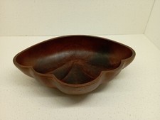 Saladier En Bois , Corbeille De Fruits En Forme De Coquillage