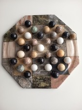 Magnifique jeux de société Solitaire En Marbre Ou Granit Poli Vintage